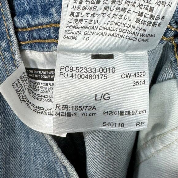 Levi's Vintage Denim Shortalls Large New NWT Light Wash Short Overalls Casual - Picture 7 of 10